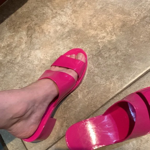 Los Angeles Apparel pvc sandal open back slides summer pool beach resort - Picture 5 of 6